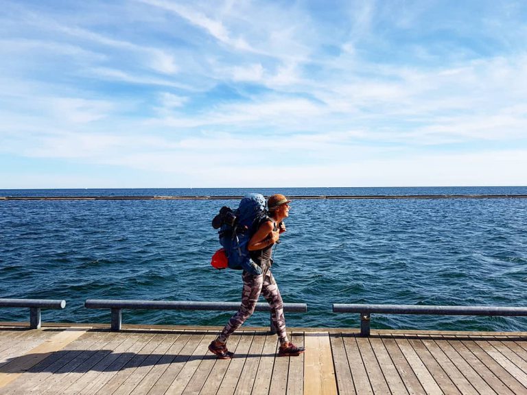 Woman Hiking Across Canada at One Third Mark in Muskoka