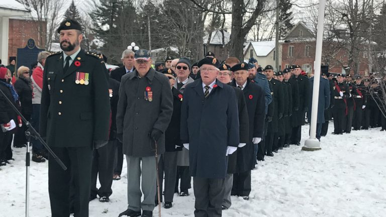 Remembrance Day Ceremonies Well Attended in Bracebridge and Huntsville