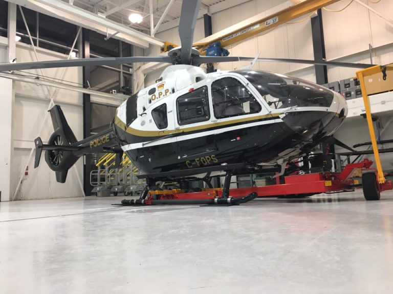 OPP helicopter hunting drivers that pass Bracebridge school buses