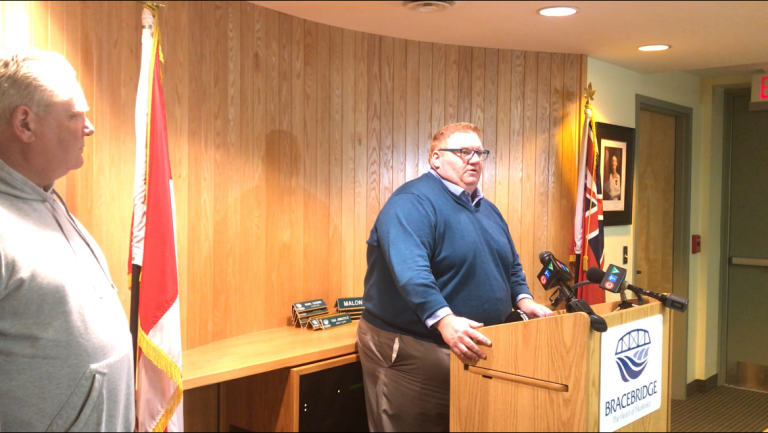 Bracebridge Mayor and Premier Ford update media on flood