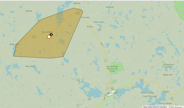 Fallen tree knocks out power north of Huntsville