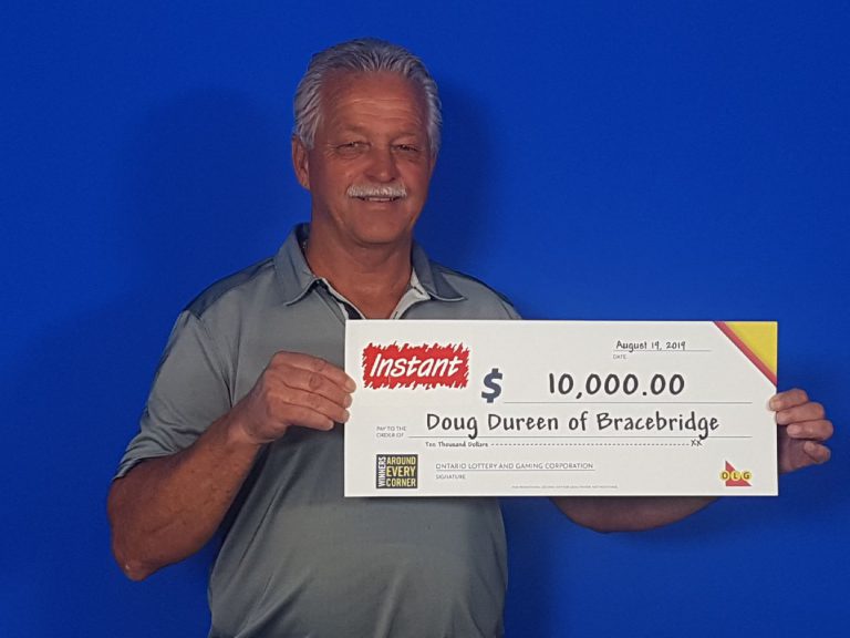 Bracebridge man wins $10,000 off lottery