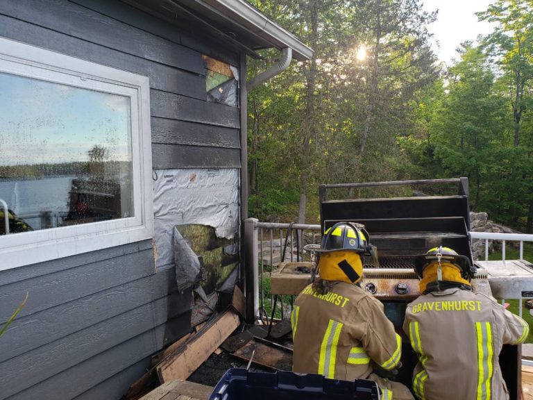 Gravenhurst Fire Department Extinguishes Deck Fire