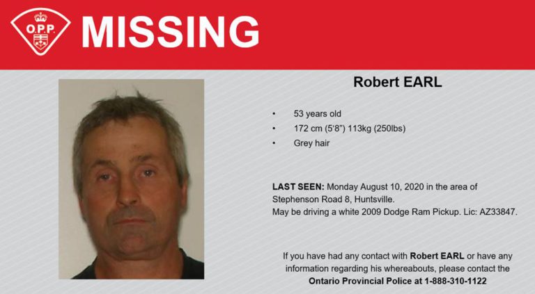 Huntsville OPP Seek Assistance Locating Missing Man