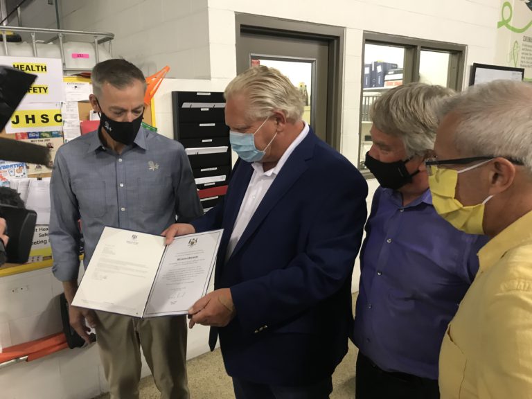 Muskoka Brewery thanked by Doug Ford for production of hand sanitizer