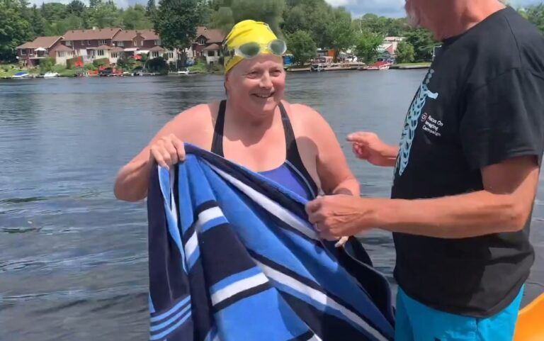 Swimmer raises more than $6,800 for Muskoka’s first MRI 