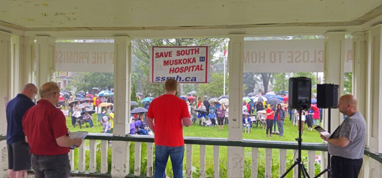 ‘Keep the promise:’ Memorial Park in Bracebridge packed with concerned residents