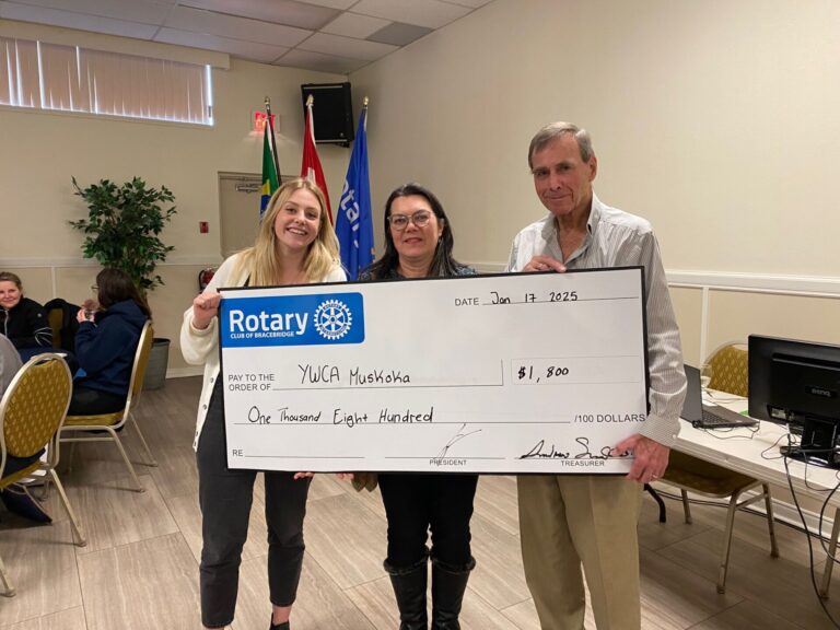 Rotary Clubs donate $3800 to support youth in Muskoka 