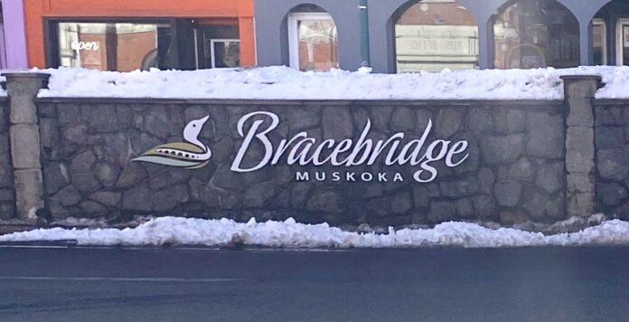 bracebridge, sign, winter, spring